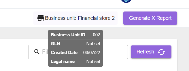 Current Business Unit field