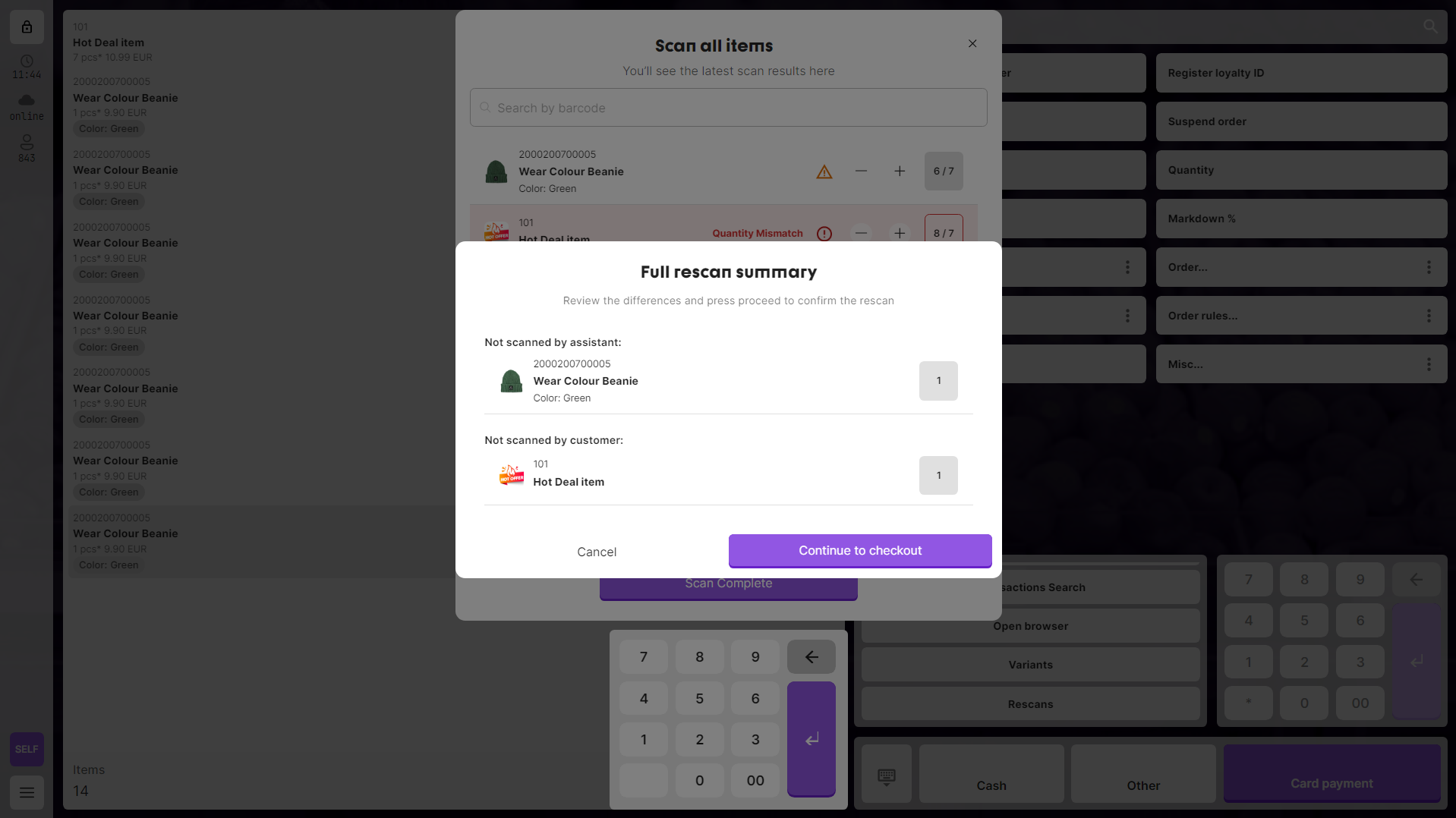 Full Rescan Summary Diff
