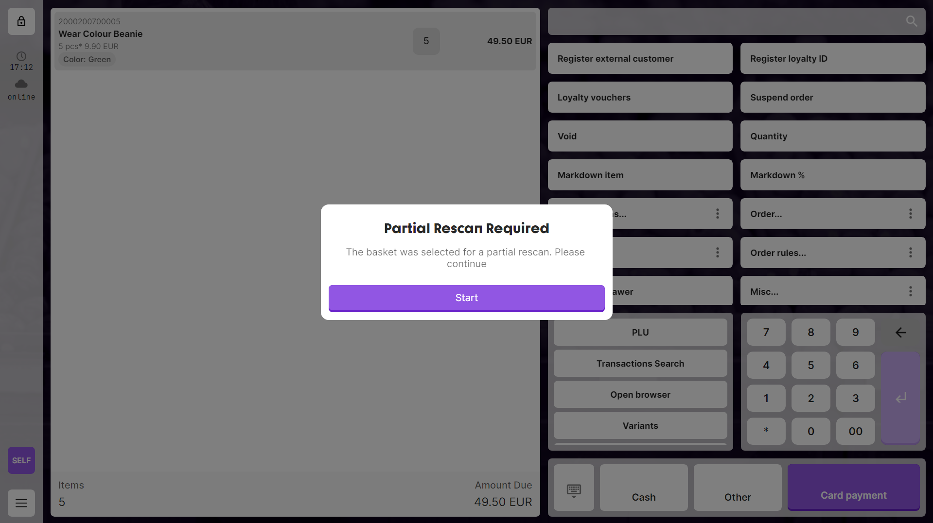 Rescan Required POS
